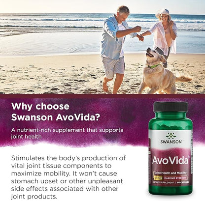 Swanson Avocado Soy AvoVida Maximum Strength 300 mg 60 Capsules
