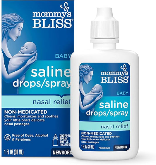 Mommy's Bliss Saline Drops/Spray, Nasal Relief 1 Fl