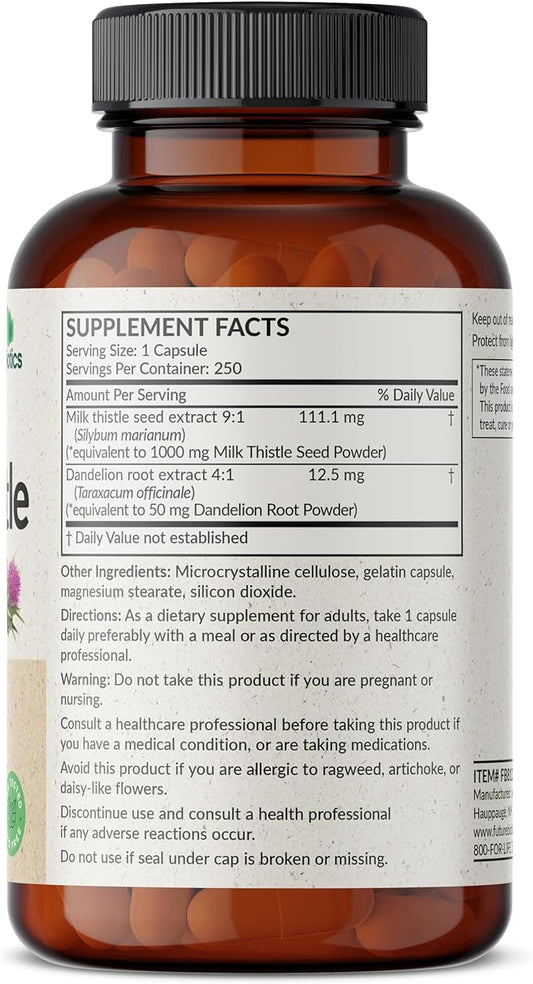 Futurebiotics Milk Thistle Silymarin Marianum & 250 Capsules