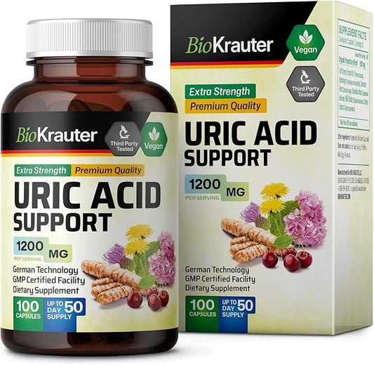 Uric Acid Support Capsules 10:1 Extract 100 Vegan