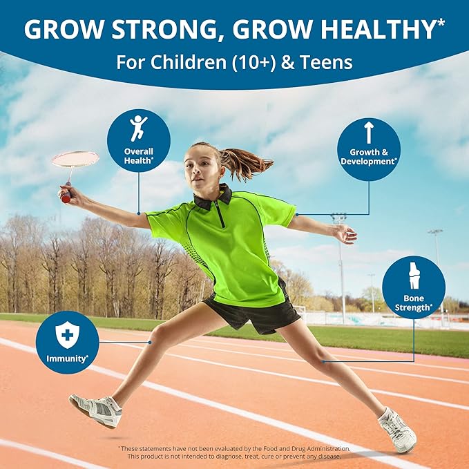 Grow Power - Height Pills K2, Vitamin D3 - 10+ Height 60 Growth