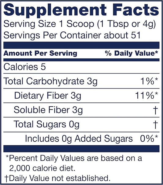 NutriSource Fiber Dietary Fiber Nutritional Supplements, 7.2 Ounce 4)