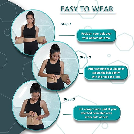 Wonder Care- Umbilical Hernia Support Belt (3XL, 52"-58") 52"-58")