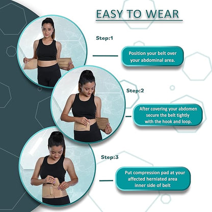 Wonder Care- Umbilical Hernia Support Belt (4XL, 58"-64") 58"-64")
