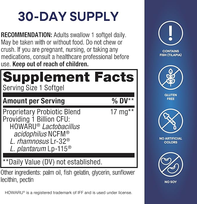 Nature's Way Women's Probiotic Pearls, Supports Women's and Digestive Health*, Protects Against Occasional Constipation & Bloating*, 1 Billion Live Cultures, 90 Softgels (Packaging May Vary)