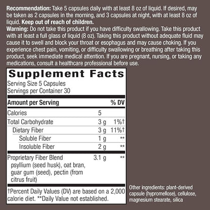 Nature's Way Fiber Fusion Daily Supplement, 150 Vegan