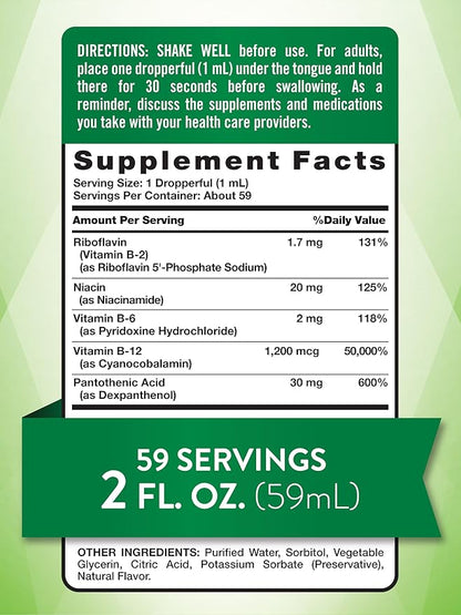 Nature's Truth Sublingual B Complex B12 | 2 Fluid