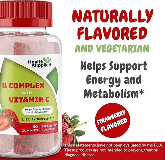 Strawberry Flavored Vitamin B Complex Gummies