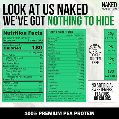 NAKED Pea - Chocolate Peanut Butter 21 Servings