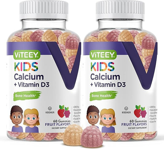 Kids Calcium Gummies with Vitamin D3 500mg plus D3 1000iu 1000iu -