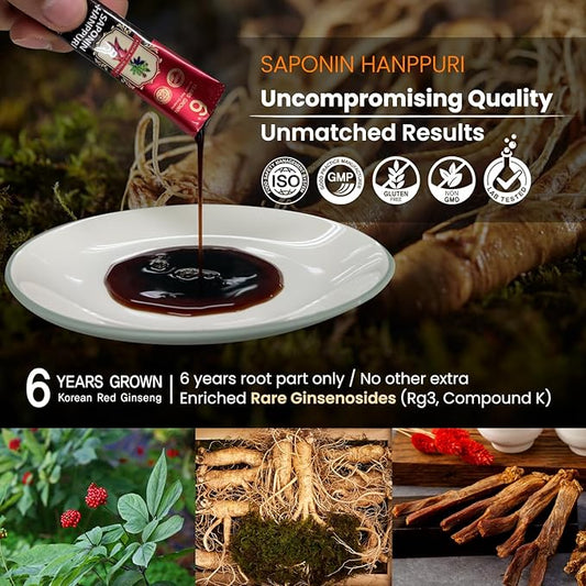 Korean Red Ginseng Extract 3000mg Everyday, Rg3, Panax 6 years 30Packets in 1 set