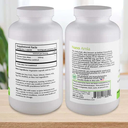 Nano Amla 500 mg, Phyllanthus Emblica 120 Veggie