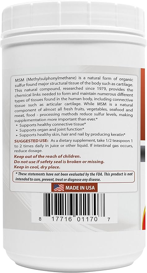 Best Naturals 100% Pure MSM Powder, 1Lb