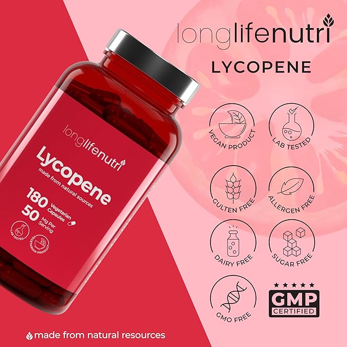 Lycopene 50mg 180 Vegetarian Capsules