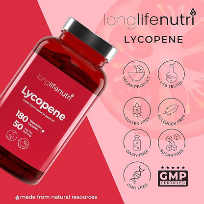 Lycopene 50mg 180 Vegetarian Capsules