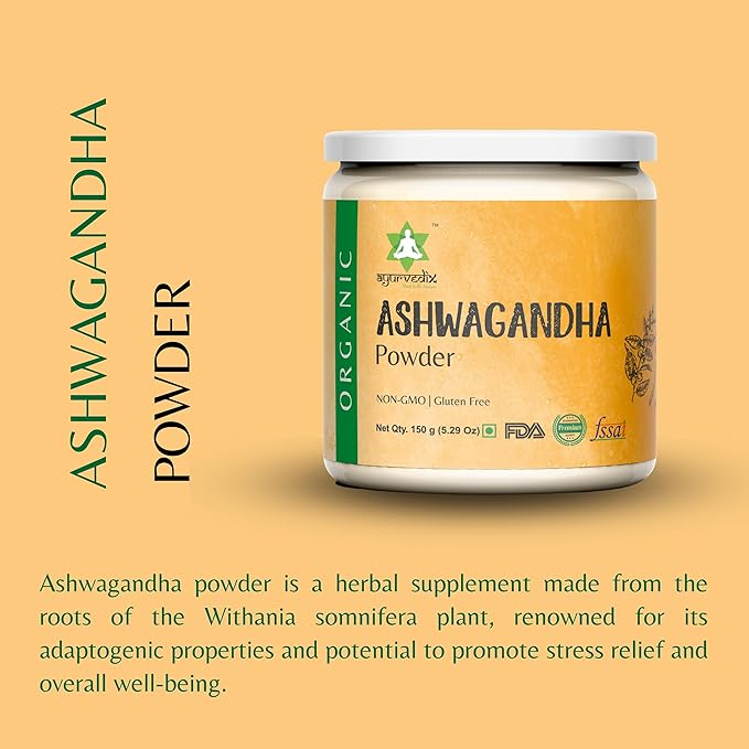 Organic Ashwagandha Root Powder 5.29oz Reusable 100% Raw 3