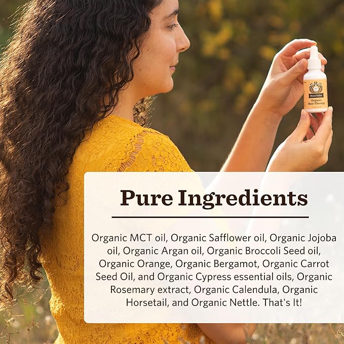 Moon Valley Organics Hair Therapy for Extra Thick Hair - With MCT Oil, Jojoba Oil, Argan Oil, And Rosemary - Reduce Frizz, Hydrate, Heal Damaged Hair