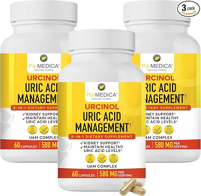 Urcinol Uric Acid Supplement for Joint Support 60ct (Pack 3) -