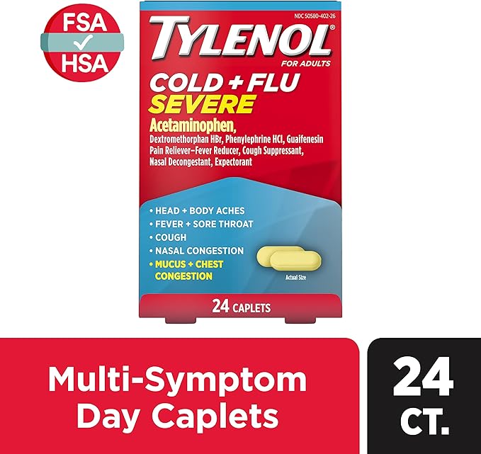 Tylenol Cold + Flu Severe Medicine 24 ct.