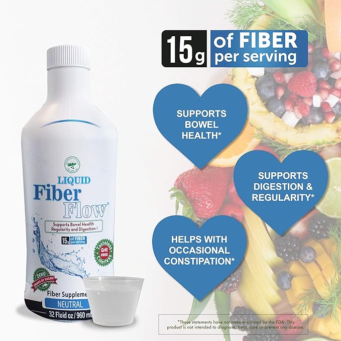 Liquid Fiber Flow Sugar-Free Prebiotic Inulin 25 Packets
