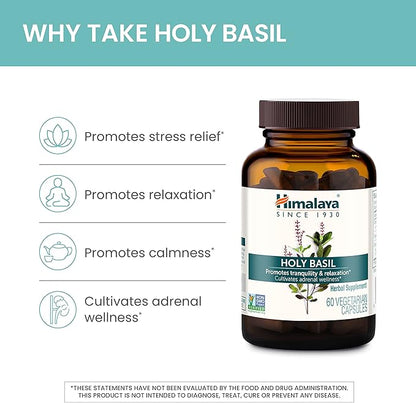 Himalaya Holy Basil Tulsi Herbal Supplement, 720 mg, 60 Capsules, 2 Pack