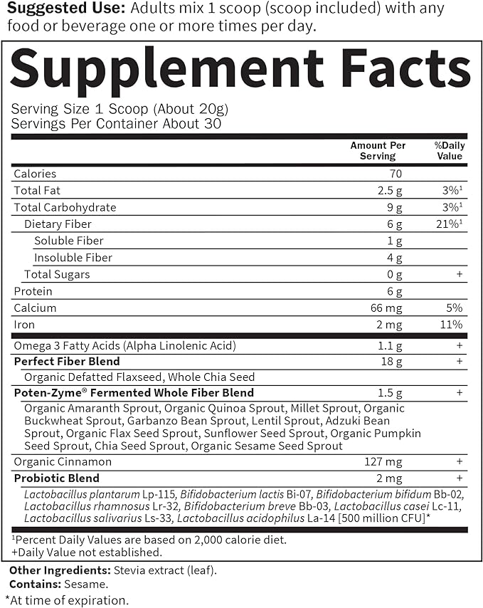 Garden of Life Super Seed 3, 1 1 Lb 5oz (600g) (600g) Powder