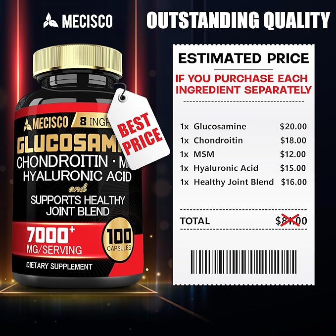 7000mg Glucosamine Chondroitin MSM with Immune 100 Capsules