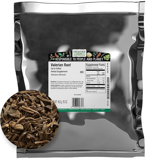 Frontier Co-op Cut & Sifted Valerian 1lb, Kosher