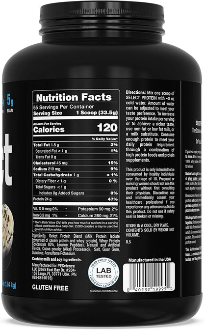 PEScience Select Low Carb Protein Powder, 55 Serving,