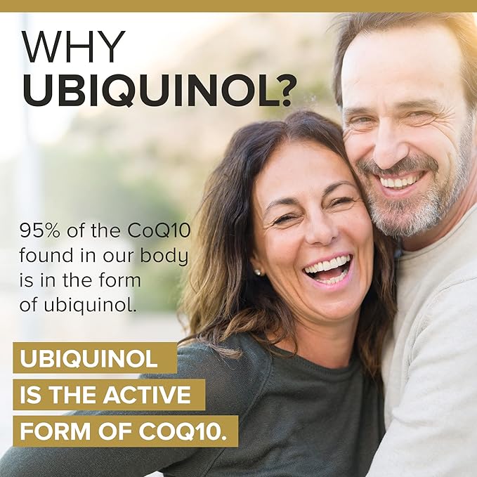 Qunol Ubiquinol CoQ10 200mg Softgels, Powerful CoQ10, 60ct 60ct Softgels
