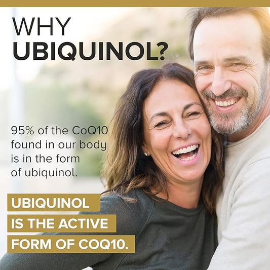 Qunol Ubiquinol CoQ10 200mg Softgels, Powerful CoQ10, 60ct 60ct Softgels