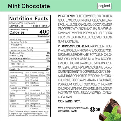 Soylent Mint Chocolate Plant Protein Meal 14 fl