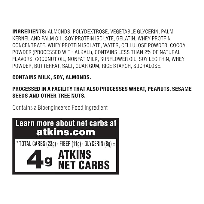 Atkins Chocolate Almond Butter Protein Meal 5 Count
