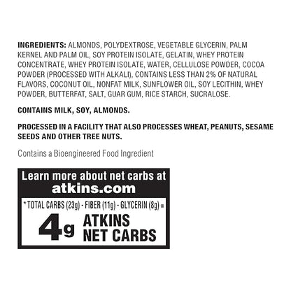 Atkins Chocolate Almond Butter Protein Meal 5 Count