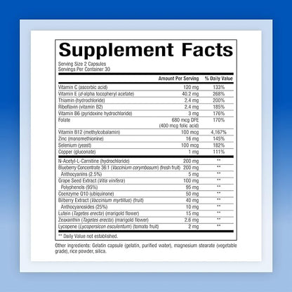 Natural Factors, Advanced Eye Factors, Antioxidant 60 Capsules
