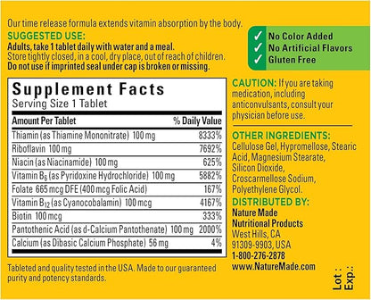 Nature Made B-100 Complex Time Release 60 Count 3)