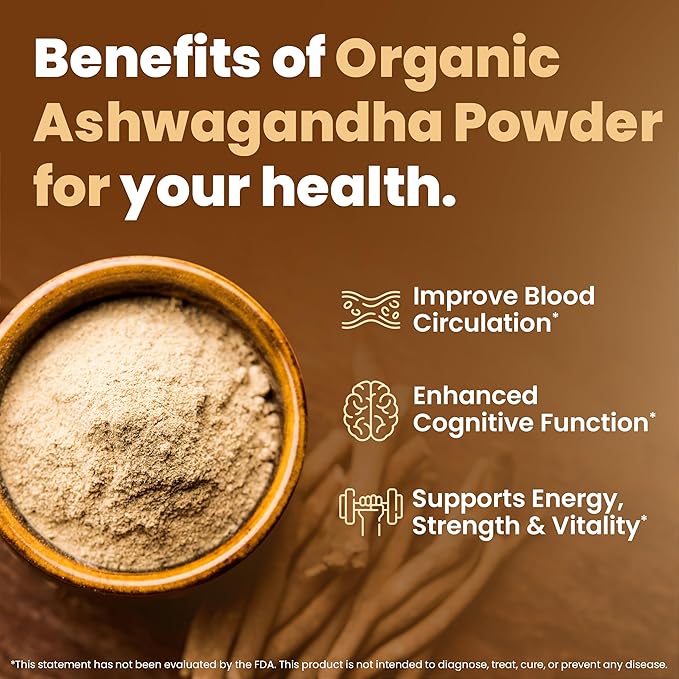 Organic Ashwagandha Powder 12 oz
