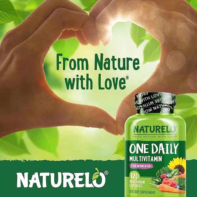 NATURELO One Daily Multivitamin for Women 50+ (Iron 50 - 120 Capsules 4 Month