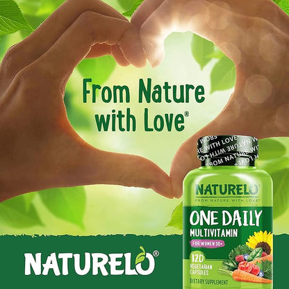 NATURELO One Daily Multivitamin for Women 50+ (Iron 50 - 120 Capsules 4 Month