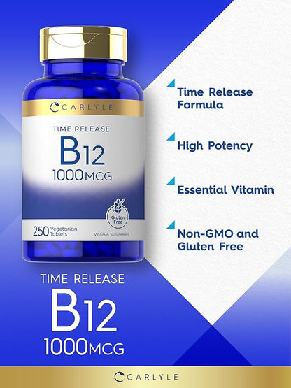 Carlyle Vitamin B12 10C00 mcg 250 Count