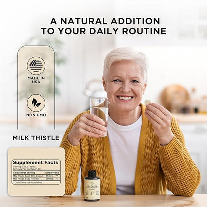 Premium Milk Thistle 900MG Liver & 120 Tablets