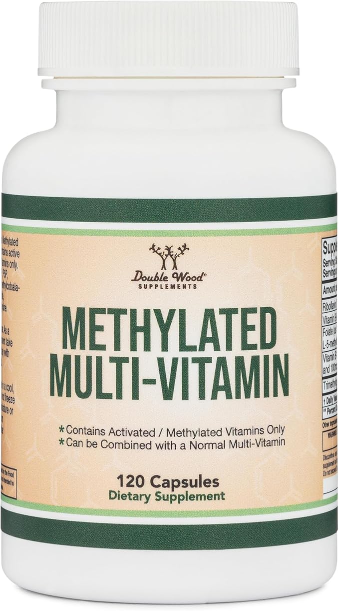 Methylated Multivitamin (Methylated and Activated Vitamins Only 120 Capsules