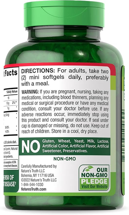 Mini Fish Oil Omega 3 1340 mg 100 Softgels