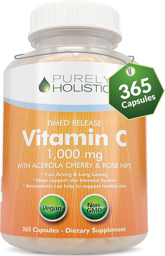 Purely Holistic Vitamin C 1000mg, 365 12 Month 2 Stage