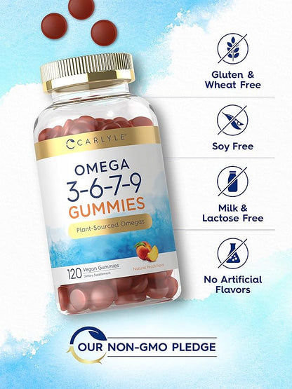 Carlyle Omega 3 6 7 9 Gummies 120 Count