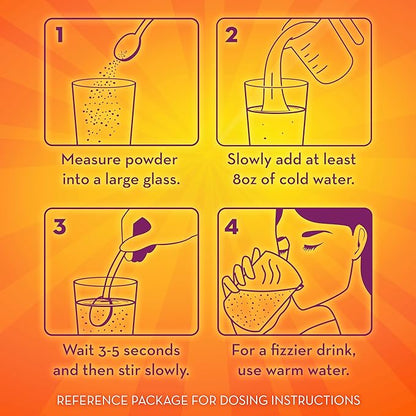 Metamucil 4-in-1 Fiber + Vitamins C, B12, Fizzy B12, Citrus 90 servings