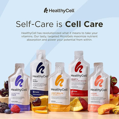 Healthycell Heart & Vascular Health - Heart Health Supplement with Resveratrol, Beet Powder, CoQ10, Omega-3 - Support Healthy Blood Pressure and Cholesterol Levels - Maximum Absorption - 30 Gel Packs