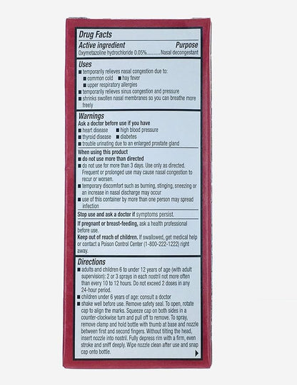 Family Care Nasal Relief Pump Mist .5OZ [ 3 ]