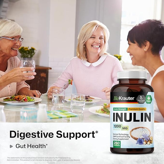 Inulin Powder Capsules 1200mg Chicory 250 Vegan