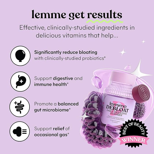 Lemme Debloat - Digestive & Gut 2 Clinically 3 Billion (60 Count) 2)